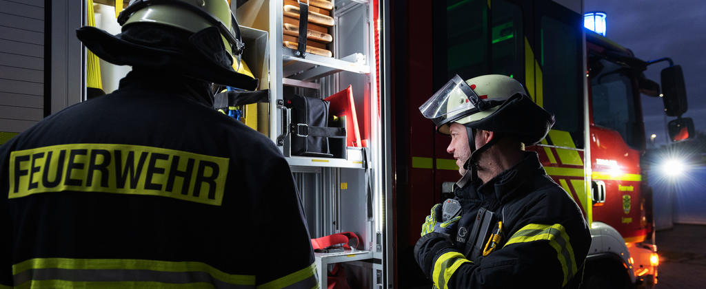 Firemen preparing for a mission