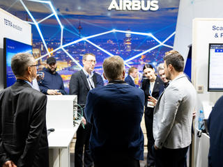 At the Airbus stand