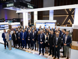 CCW 2024 in Dubai - Airbus crew group photo on the booth