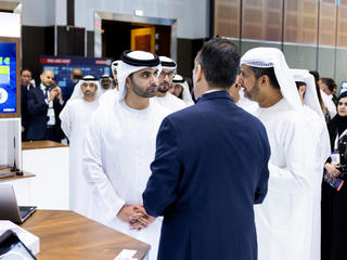CCW 2024 in Dubai - Airbus representative discussing with customers from Middle East on the stand