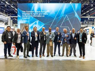 CCW 2023 - Asian delegation and Airbus Head of APAC group photo in front of Airbus stand