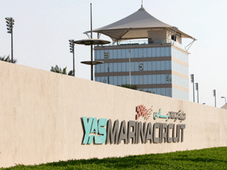 Yas Marina circuit at Formula one Abu Dhabi Grand Prix