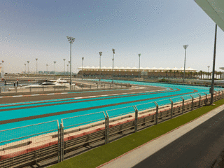 Yas Marina circuit at Formula one Abu Dhabi Grand Prix