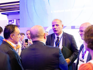 CCW 2025 Jacques Brancart Head of Airbus PSS Benelux discussing with visitors 
