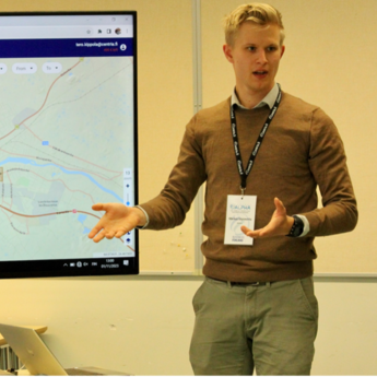 Alpha project Markus Säynevirta presenting the one atlas map