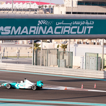 Yas Marina circuit at Formula one Abu Dhabi Grand Prix