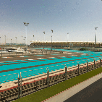 Yas Marina circuit at Formula one Abu Dhabi Grand Prix