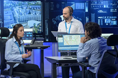 Command room operators at work