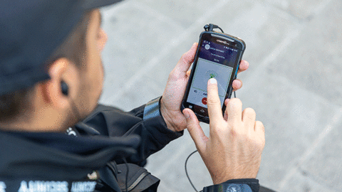 push to talk - security using push to talk app with his phone