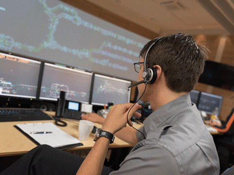Control room in action