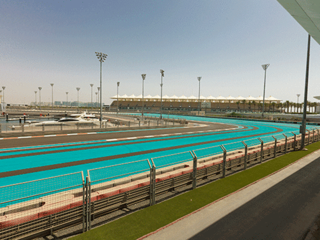 Yas Marina circuit at Formula one Abu Dhabi Grand Prix