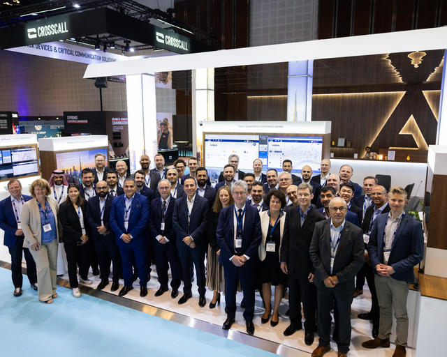 CCW 2024 in Dubai - Airbus crew group photo on the booth