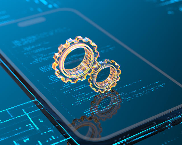 App icon on top of a smarthphone