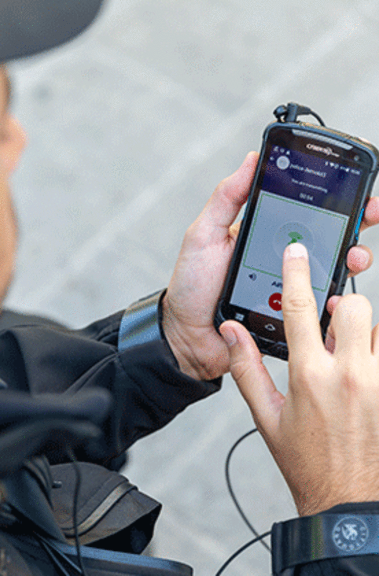 push to talk - security using push to talk app with his phone