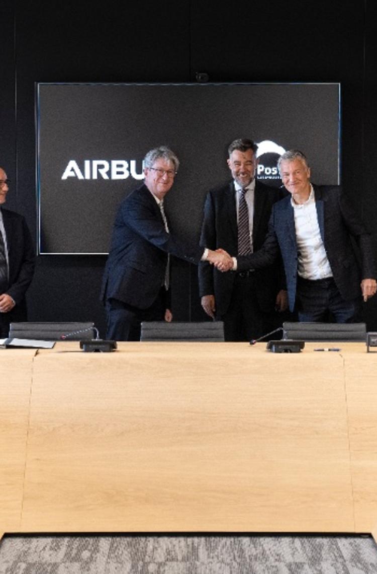 Airbus Luxembourg Agnet-2 contract meeting room handshake