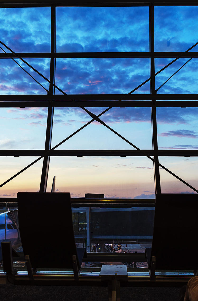 Airport lounge view Airport lounge view