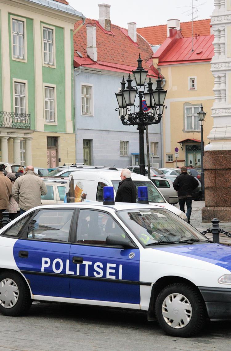 Estonian police car in Tallinn