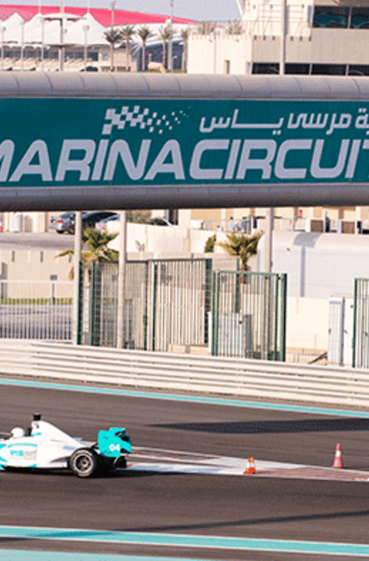 Yas Marina circuit at Formula one Abu Dhabi Grand Prix