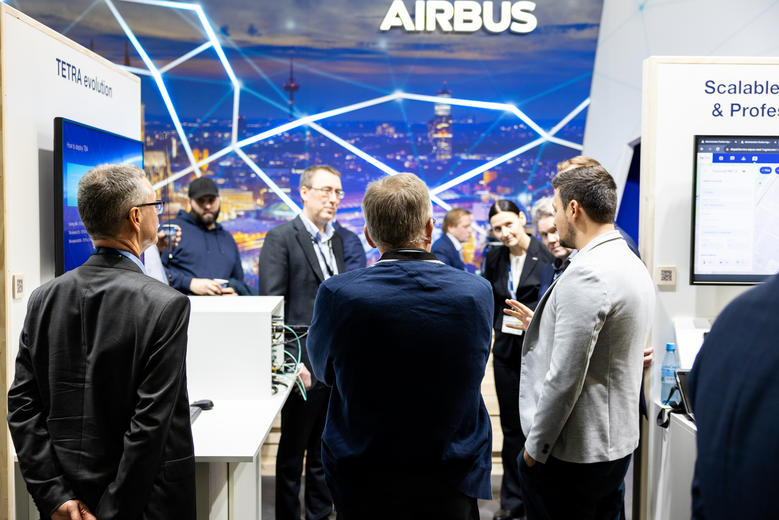 At the Airbus stand