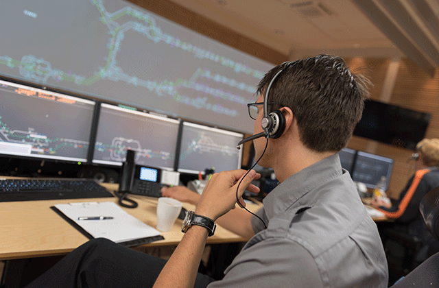 Control room in action