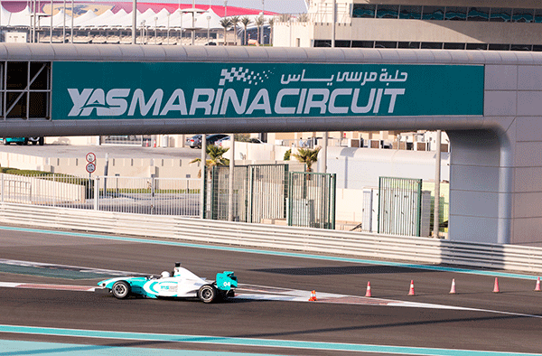 Yas Marina circuit at Formula one Abu Dhabi Grand Prix