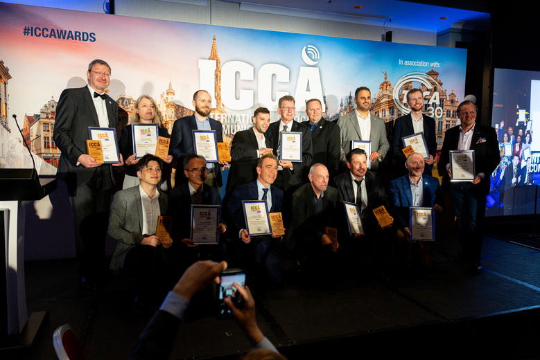 CCW 2025 ICCA ceremony group photo with all winners