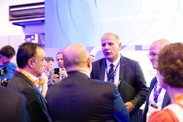 CCW 2025 Jacques Brancart Head of Airbus PSS Benelux discussing with visitors 